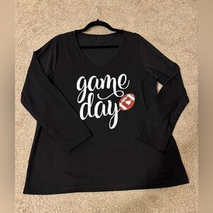 Size XL Long Sleeve Cotton Gameday T-Shirt